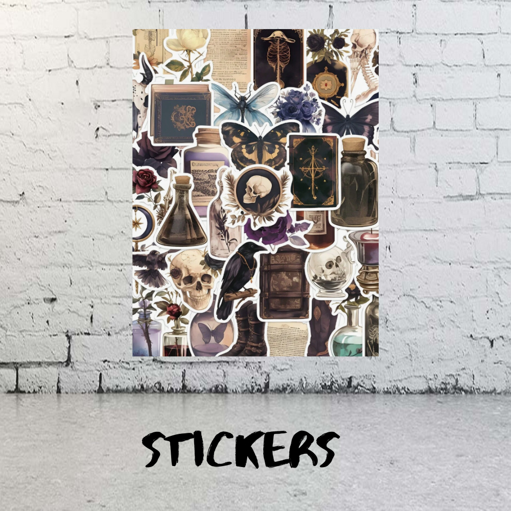 GOTHIC STICKERS - PACK OF 50