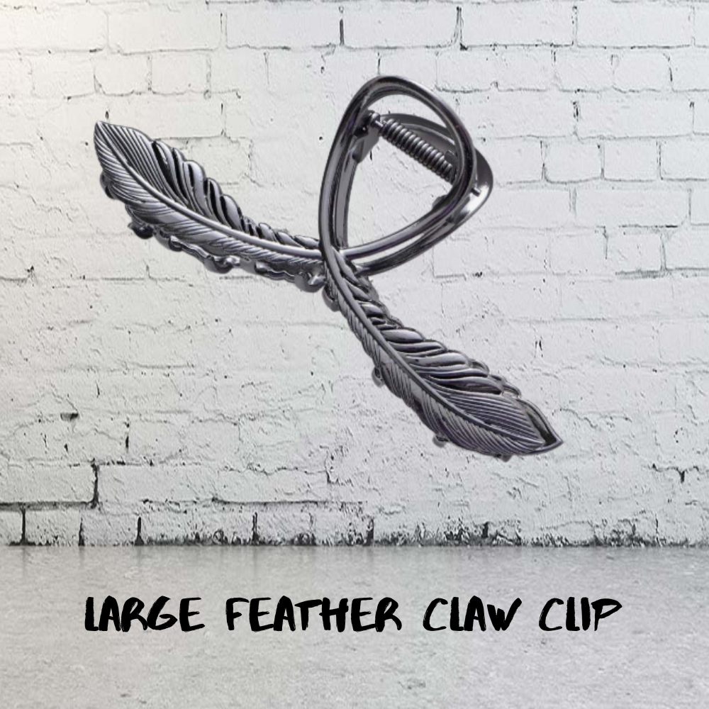 LARGE FEATHER CLAW CLIP