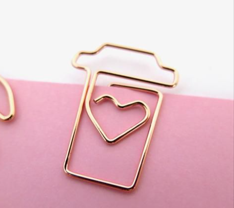 Rose Gold Coffee Cup Book Mark - Classic Book Club Collection