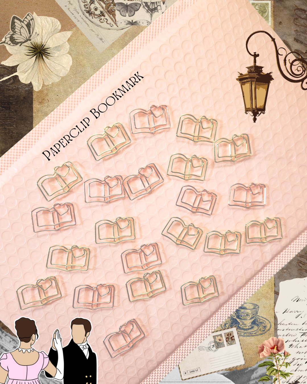 📚“Heartfelt Pages” Paperclip – Rose Gold & Gold
