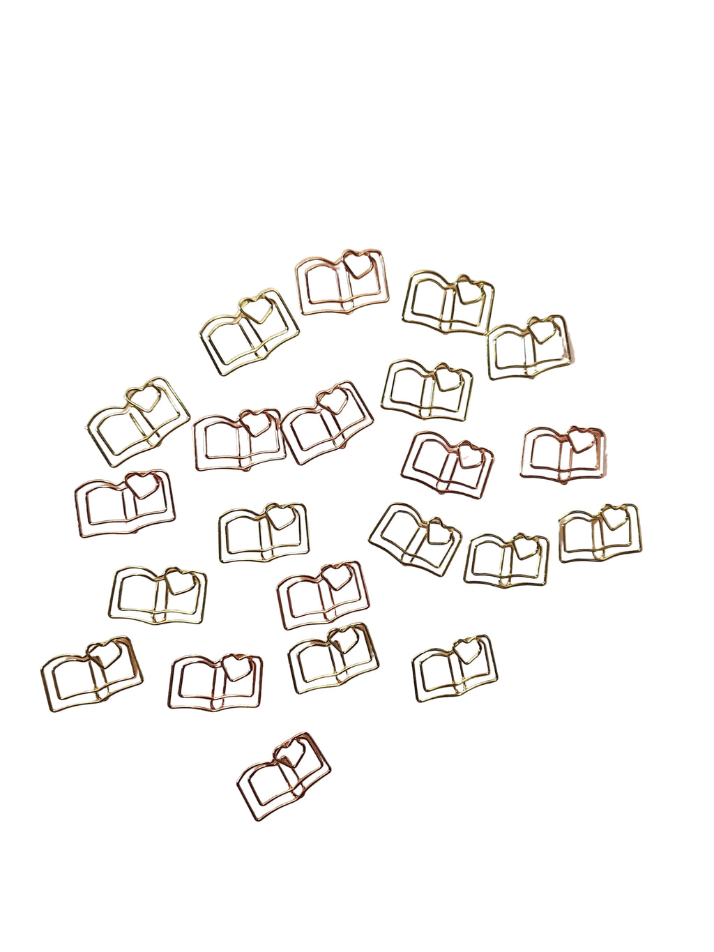 📚“Heartfelt Pages” Paperclip – Rose Gold & Gold